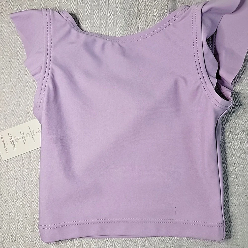 Honey Mark Baby Girls Lavender Ruffle Tankini Swimsuit 12M NWT 2 Piece